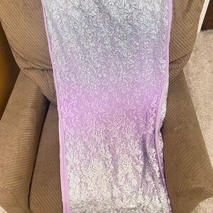 Purple and Silver Lace  scarf